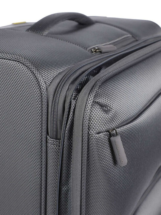 Mandarina Duck Zephyr Голям Куфар За Пътуване Текстилен Графит С 4 Колела Височина 78 См