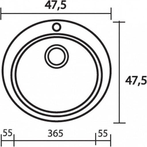 Sanitec 316 Classic Ένθετος από Συνθετικό Γρανίτη Μ48xΠ48cm Sanitec 316 Classic Ένθετος από Συνθετικό Γρανίτη Μ48xΠ48cm