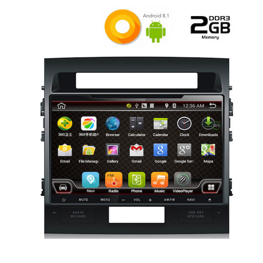 Digital IQ Автомобилна Аудио Система За Toyota Land Cruiser 2008-2015 Bluetooth USB AUX Вграден Wi-Fi GPS Apple CarPlay Android Auto CD С Touch Screen 9"