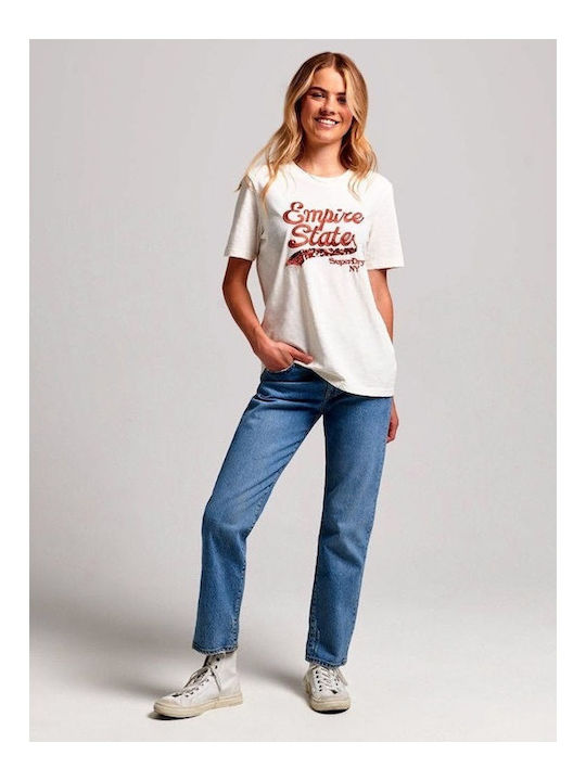 Vintage Logo Дамска T-shirt Бежов