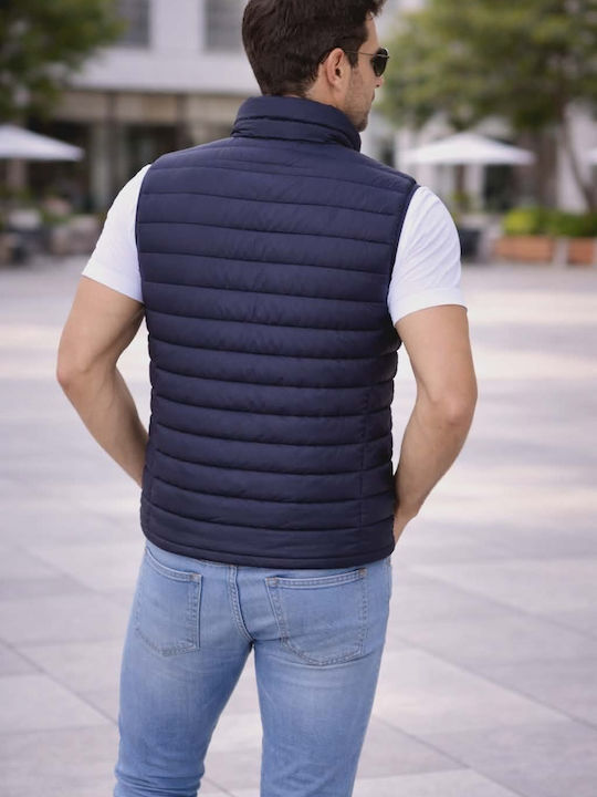 Sleeveless Puffer Jacket Blue