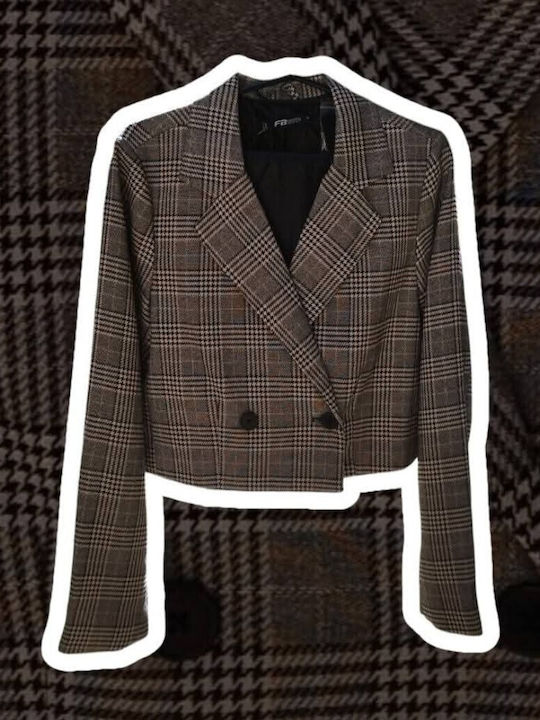 Oxygen Damen Blazer Geprüft Grau - Schwarz