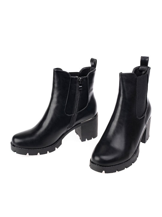 Women's Ankle Boots with High Heel Black