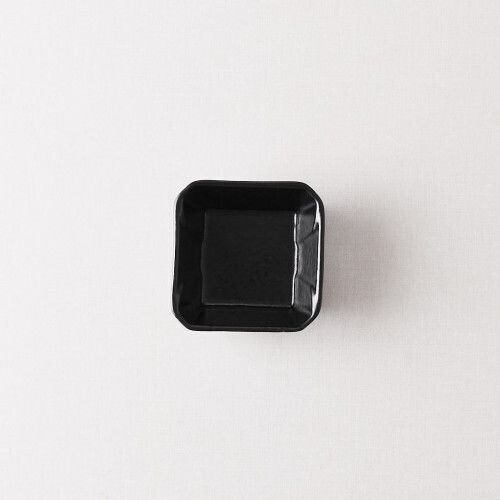 Raki Street Serving Bowl for Dip Square Ceramic Black