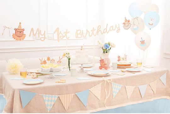 Γιρλάντα "my 1st Birthday" Αρκουδάκι & Ποντικάκι