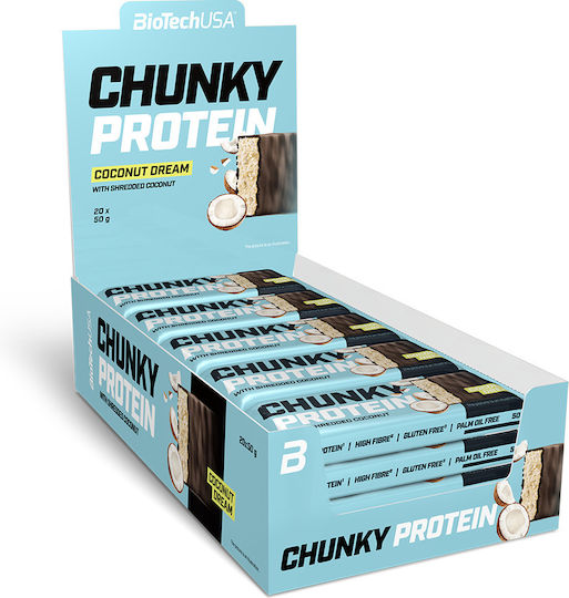 Biotech USA Chunky Protein Protein Bars with Triple Chocolate Flavour 20x50gr