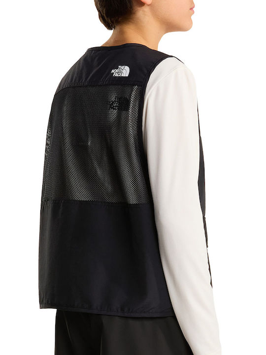 Kids Sports Sleeveless Jacket Black Camp