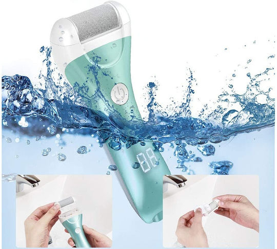Electric Foot Rasp LCD 3 Grinding Heads USB Green 75-15977_z