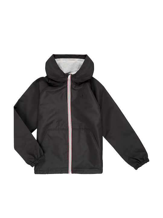 Kids' Casual Jacket Windproof with Lining & Hood Black