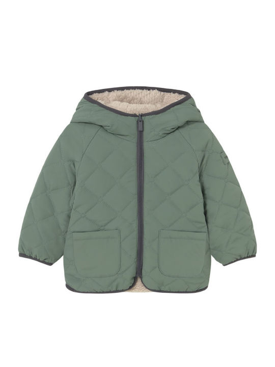 Kinder Freizeitjacke Beidseitig mit Kapuze Green