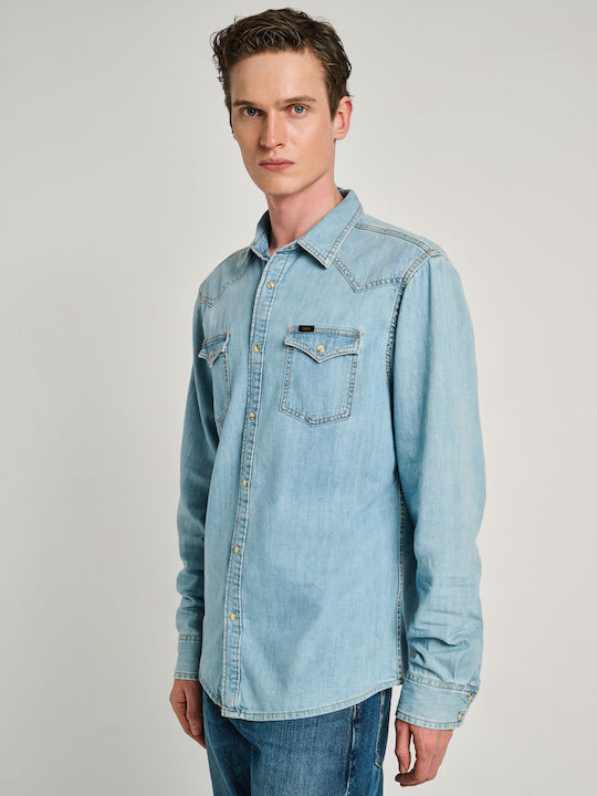 Long Sleeve Shirt in Regular Fit Light Blue