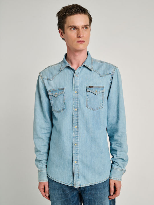 Long Sleeve Shirt in Regular Fit Light Blue