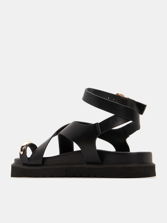 Γυναικεία Σανδάλια Flatforms Μαύρα
