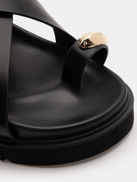 Γυναικεία Σανδάλια Flatforms Μαύρα