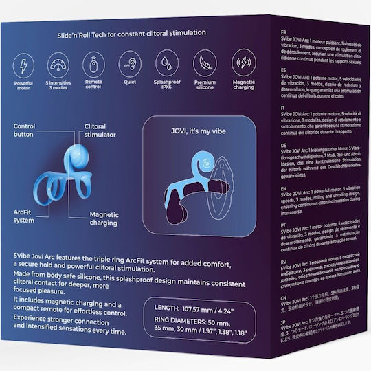 Snail Vibe Jovi Arc Couple Ring Remote Control Blue