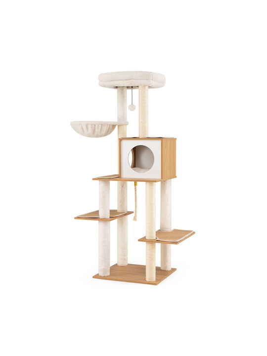 Costway Cat Scratching Post Pole White