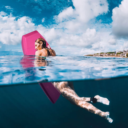 Costway Ελαφριά Σανίδα Bodyboard Πυρήνα Eps & Επιφάνεια Xpe Παραλία Παιδιά & Ενήλικες 94cm/106cm Ροζ Op70227-l