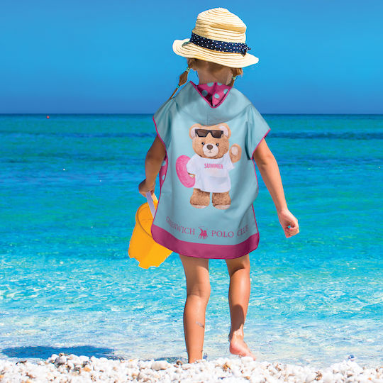 Greenwich Polo Club Junior Beach Poncho 50x115 5223 Fuchsia Mint 50x115