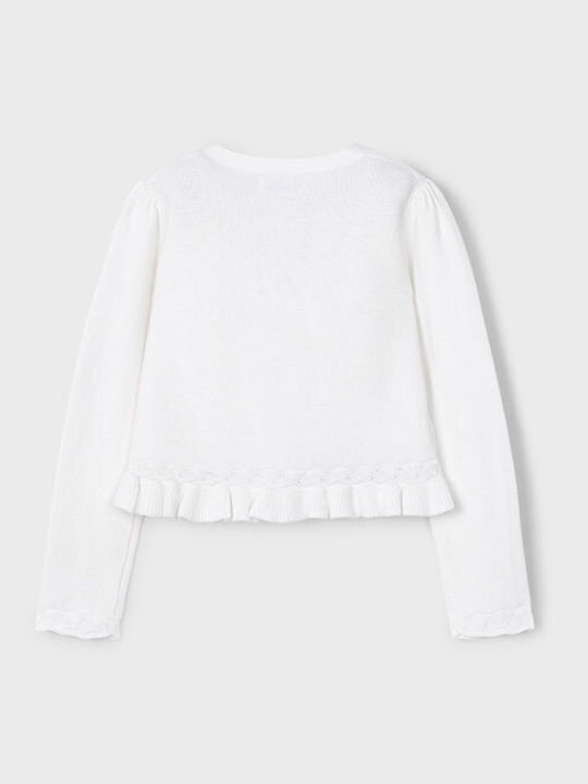 Kids Cardigan Knitted White