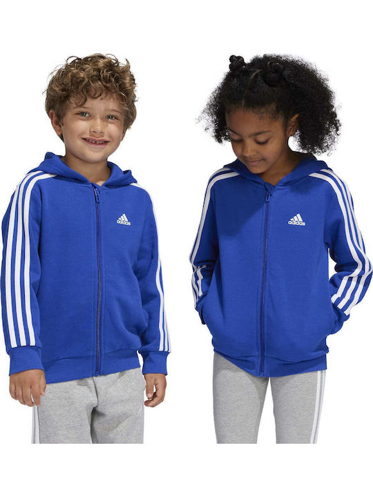 Fleece Παιδική Φούτερ Ζακέτα με Κουκούλα και Τσέπες Μπλε Lk 3s Fl