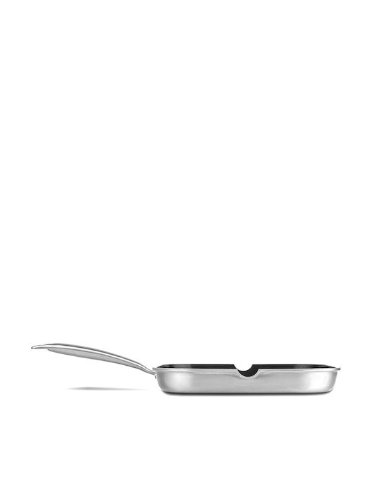 Nava Elegance Grill Pan from Stainless Steel with Non-Stick Coating 28cm