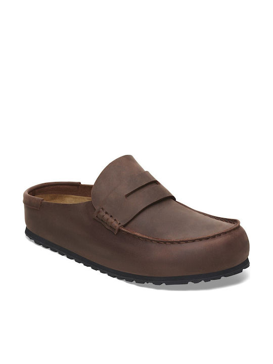 Birkenstock Γυναικεία Δερμάτινα Ανατομικά Σαμπό Καφέ Birkenstock Γυναικεία Δερμάτινα Ανατομικά Σαμπό Καφέ