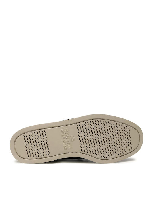 Portland Leather Men's Boat Shoes in Blue Colour