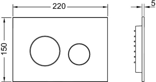 Tece Loop Spülplatten für Toiletten Doppelspülung