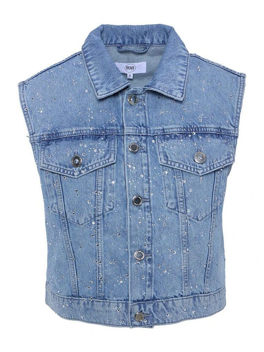 Light Blue Denim Women's Vest
