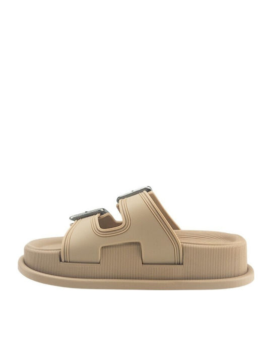 Flip Flops In Sandal Style In Beige Colour