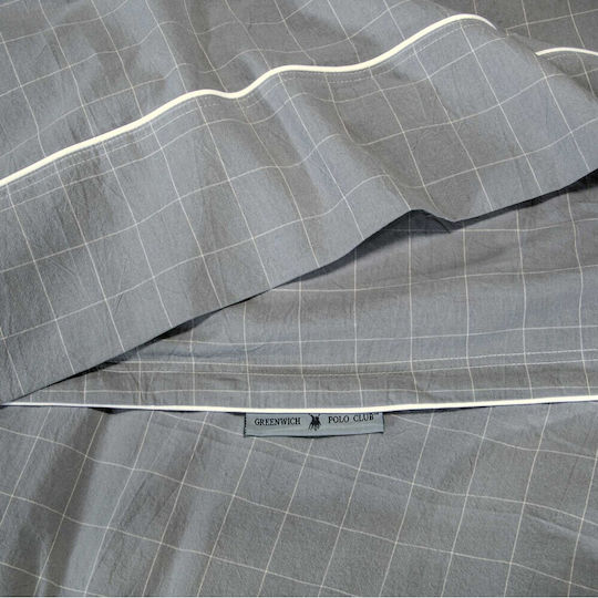 Greenwich Polo Club Essential Σετ Σεντόνια Υπέρδιπλα 250x270εκ. Γκρι (4τμχ)