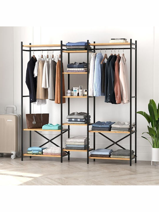 Megapap Openix Kleiderständer aus Holz Grüne 171,7x34,2x180,7cm