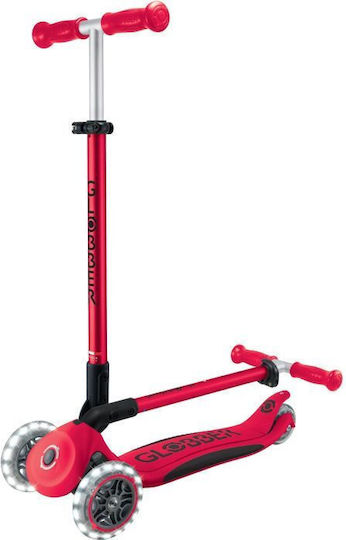 Globber Kids Scooter Primo Lights V2 3-Wheel for 2+ Years Red