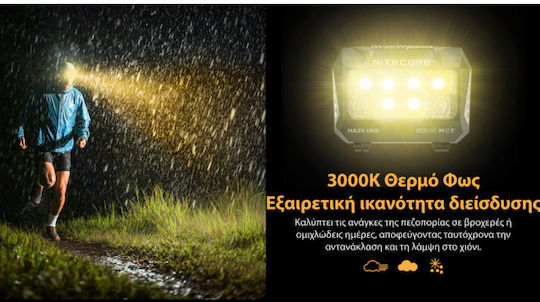 NiteCore Φακός Κεφαλής LED με Μέγιστη Φωτεινότητα 800lm