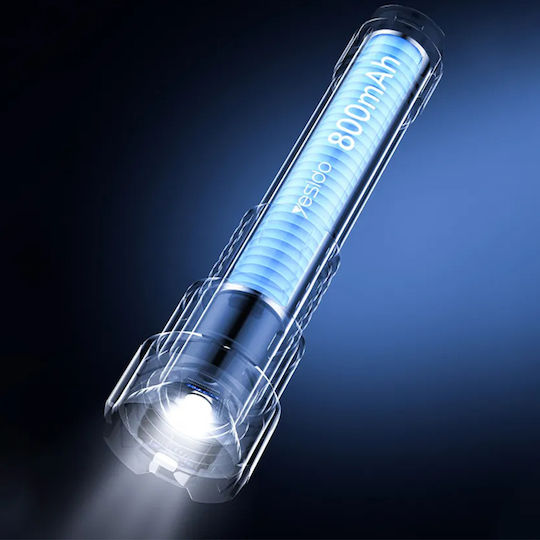 Yesido Rechargeable LED Flash Light with Maximum Brightness 220lm