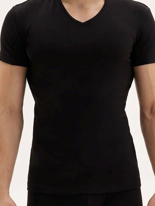 Men's Undershirt Short Sleeve Black