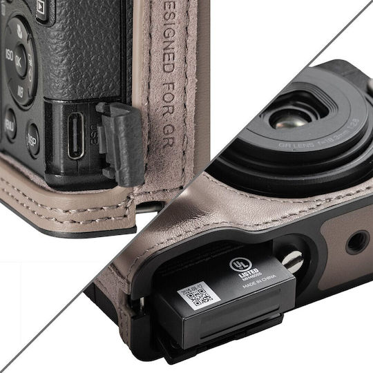 Smallrig Lederriemen Halbfalle Handgelenkriemen Ricoh Gr Iv Grau