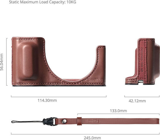 Smallrig Leather Half-case Wrist Strap Ricoh Gr Iv Red