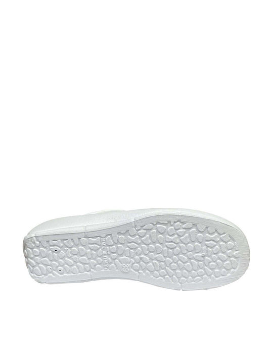 Ansin Men's Leather Anatomical Clogs White
