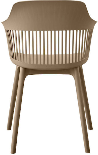 Scaun De Exterior Din Plastic Arpa Mocca Set 4 Buc 58x54.4x77cm