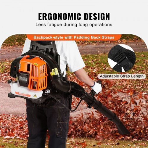 Vevor Laubbläser Handheld Benzin 52cc mit Maximaler Luftgeschwindigkeit 280km/h