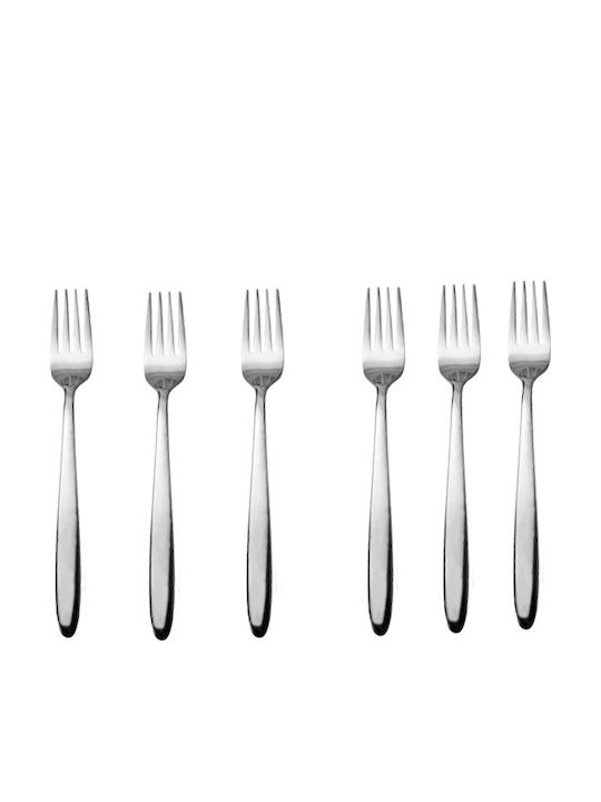 Raki Set Furculițe Fructe/Desert Inox Argintii 6 Bucăți