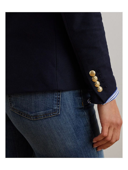 Ralph Lauren Women's Waisted Blazer Navy Blue