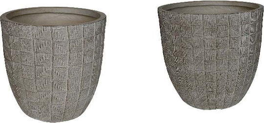 Pakketo Vas Pentru Plante Ceramic Gri 2 Bucăți