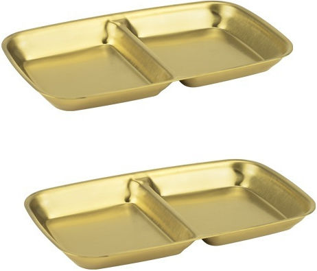 Raki Gold Inox Suporturi și Tavă Pentru Turn De Desert 2 Sloturi Gri Ø15.5cm