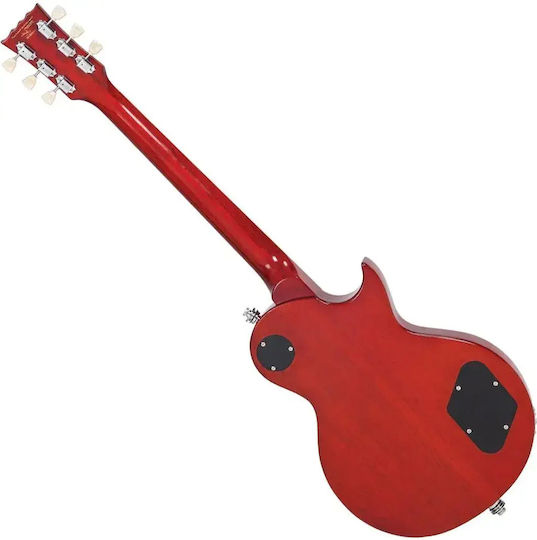 Vintage Set Electric Guitar for Left-Handers Single Cut Amber