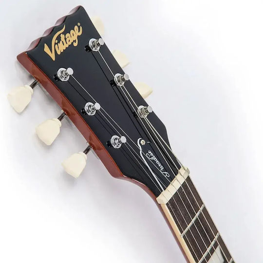 Vintage Set Electric Guitar for Left-Handers Single Cut Amber
