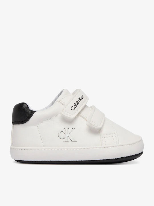 Calvin Klein Βρεφικά Sneakers Αγκαλιάς Λευκά