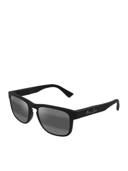Maui Jim Unisex Sunglasses with Black Plastic Frame and Black Lens