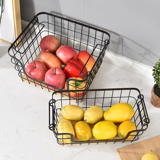 Raki Obstschale Metallisch Schwarz 32.4x26x32.4cm